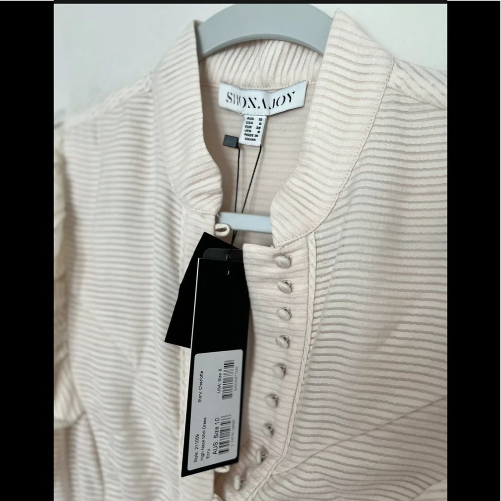 NEW Shona Joy Charlotte High Neck MIDI dress - Picture 7 of 7